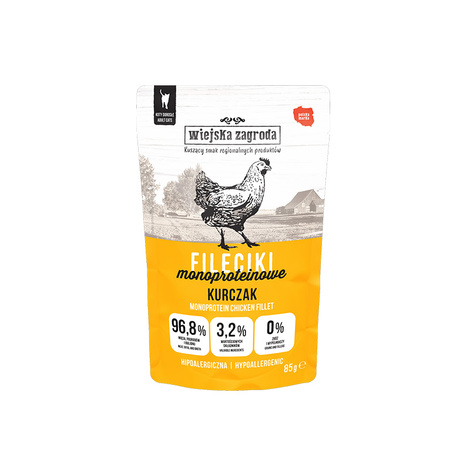 Wiejska Zagroda mokra karma dla kota fileciki kurczak 85 g