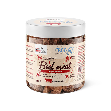Syta Micha Freezy Pure Liofilizowane przysmaki dla psa mięso wołowe 70 g