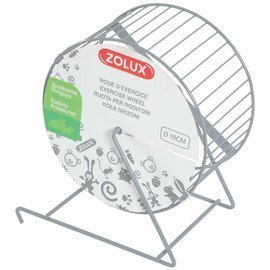 Zolux Kołowrotek metalowy dla gryzoni szary 18 cm
