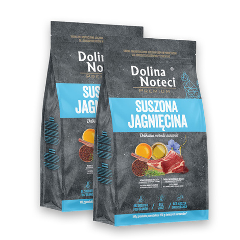 Dolina Noteci Premium Karma suszona dla kota jagnięcina zestaw 2 x 2 kg