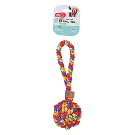 ZOLUX Zabawka dla psa – szarpak piłka sznurkowa RAINBOW 9,5 cm
