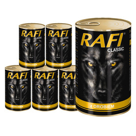 Mokra karma dla psa Rafi Classic z drobiem zestaw 6 x 1240 g
