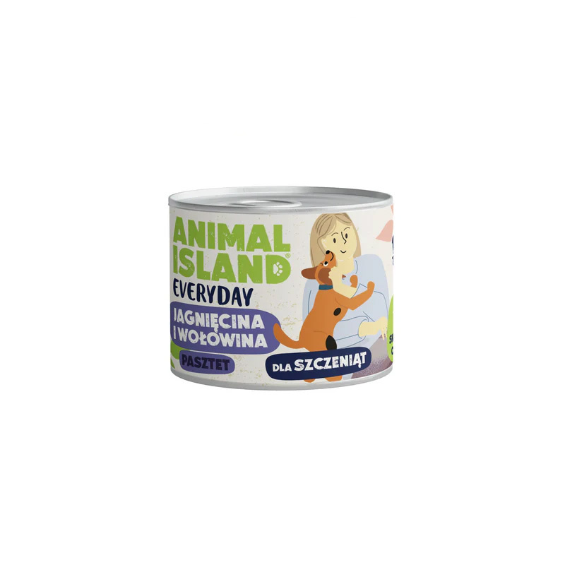 Animal Island Everyday Karma mokra dla psa wołowina i jagnięcina dla szczeniąt 185 g