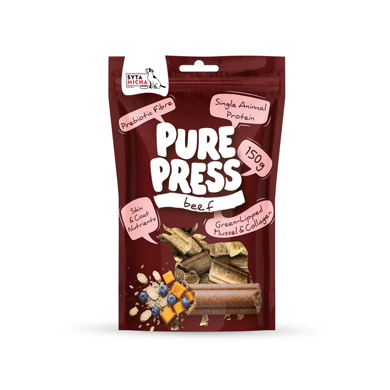 Syta Micha Pure Press Smaczki tłoczone na zimno dla psa Wołowina 150 g