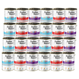 Mokra karma dla psa Dolina Noteci Premium junior mix bez drobiu 24 x 400 g