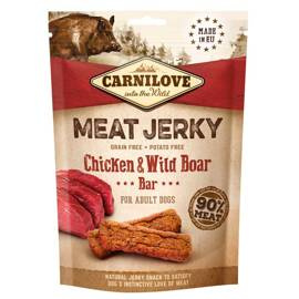 Carnilove Jerky Chicken & Wild Boar bar Przysmak mięsny dla psa Kurczak i dzik 100 g