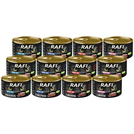 Rafi Cat Mus Karma dla kotów mix smaków 12 x 85 g