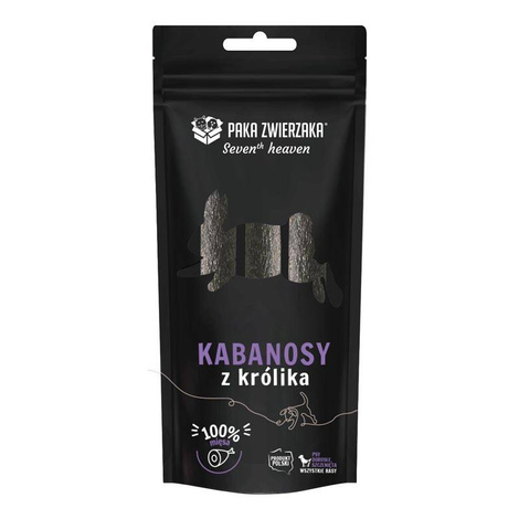 Paka Zwierzaka Kabanosy z królika 100% mięsa przysmak dla psa 100 g