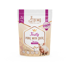Bemo Tasty – wybitnie smakowita karma sucha dla psa wieprzowina i kaczka z ryżem S/M 1 kg