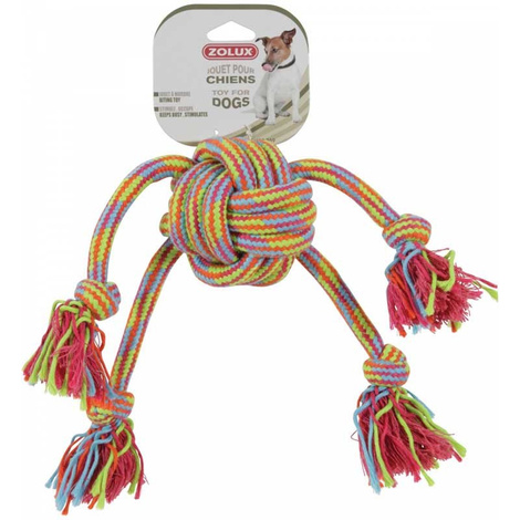 Zolux Zabawka szarpak dla psa sznur ośmiornica kolorowa 43 cm