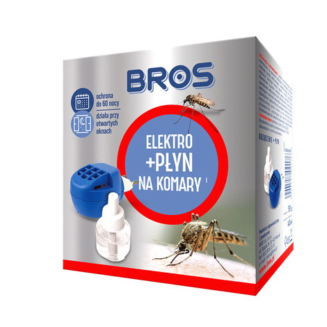 Bros Elektrofumigator + płyn na komary na 60 nocy 40 ml