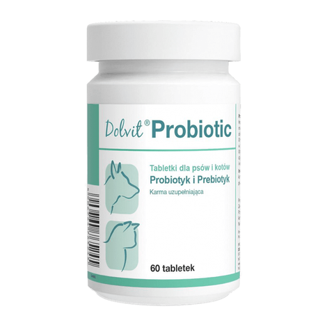 Dolfos Dolvit Probiotic Suplement diety dla psa i kota 60 tabletek