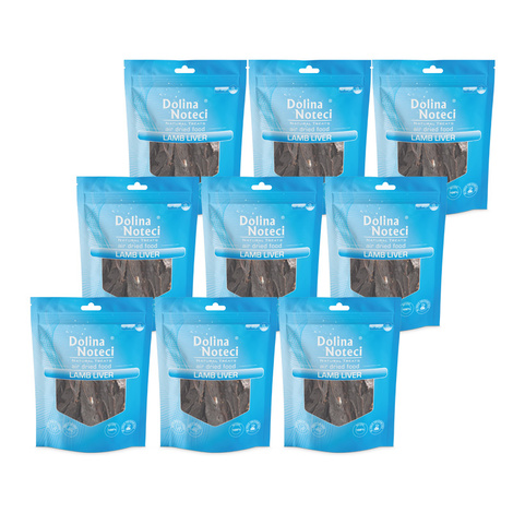 Dolina Noteci Natural Treats Lamb Liver wątroba jagnięca przysmak dla psa zestaw 9 x 150 g