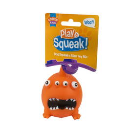 Cooper & Pals Piszcząca zabawka dla psa potworek pomarańczowy 9 cm