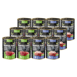 Karma mokra dla kotów Super Rafi Cat mix smaków zestaw 12 x 400 g