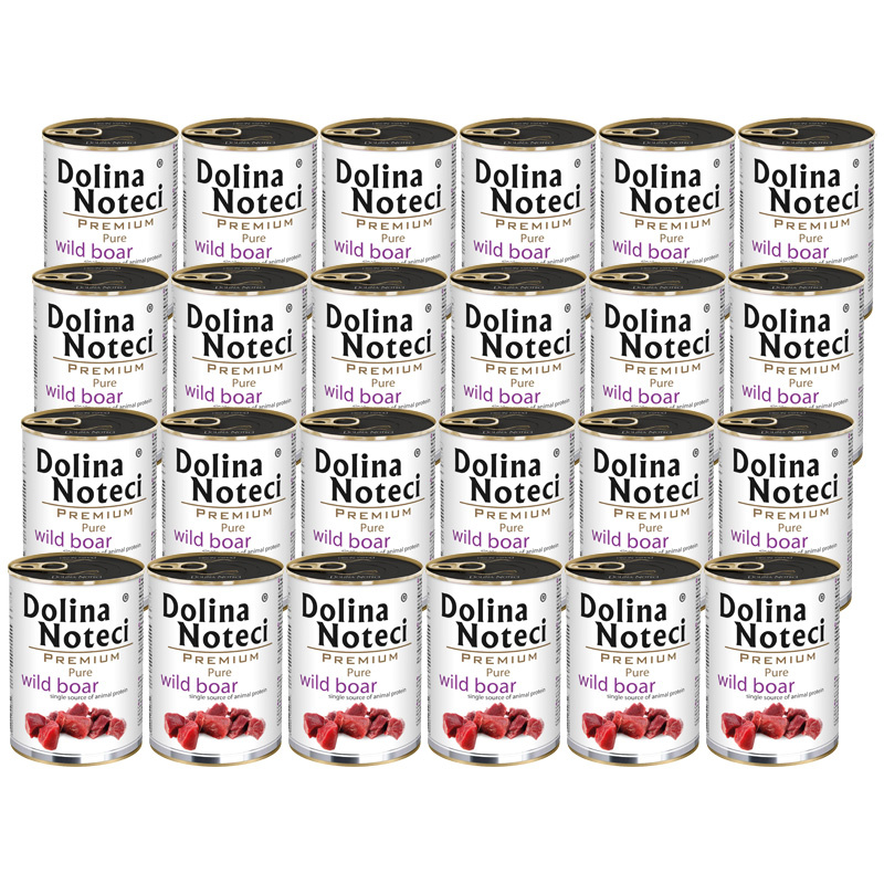 Mokra karma dla psa alergika Dolina Noteci Premium Pure bogata w dziczyznę 24 x 400 g