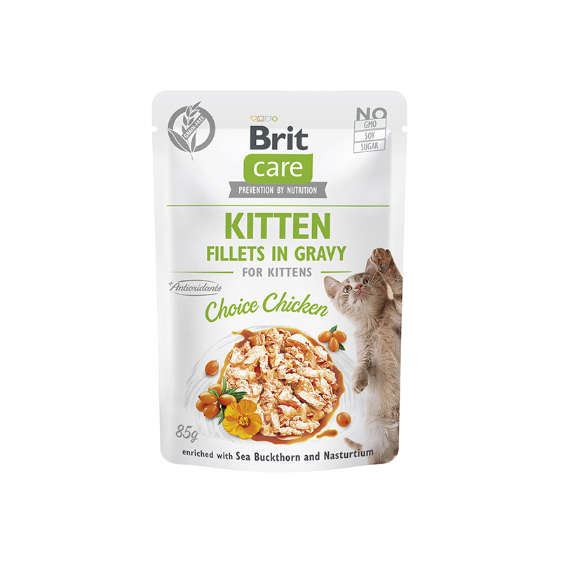Brit Care Mokra karma dla kociąt z indykiem, rokitnikiem i nasturcją w sosie 85 g