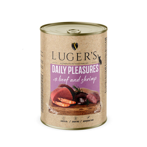 Karma mokra dla kota Luger's Daily Pleasures z wołowiną i krewetkami 400 g