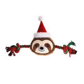 Barry King Zabawka świąteczna dla psa Sznur z pluszowym leniwcem 46 x 23,5 cm