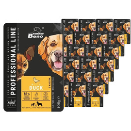 Super Beno Mokra karma dla dorosłych psów małych i średnich ras z kaczką zestaw 24 x 100 g