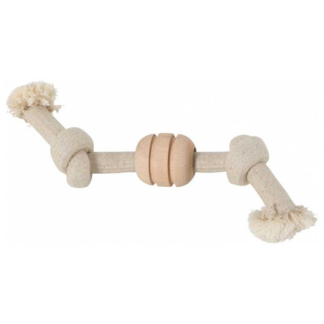 Zolux Wild Mix Zabawka sznurowa 2 węzły z drewnianym krążkiem