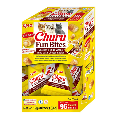 Inaba Cat Churu Fun Bites Przysmak dla kota z tuńczykiem i serem 8 x 12 g