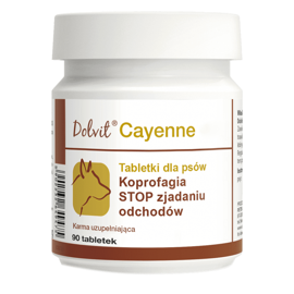 Suplement diety dla psa Dolvit Cayenne Koprofagia Stop zjadaniu odchodów 90 tabl.