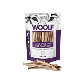 Woolf Long Jagniecina i Dorsz Sandwich przysmak dla psa 100 g