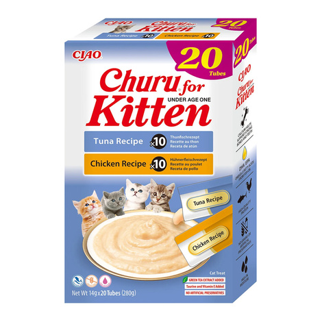 Inaba Cat Churu Kitten Przysmak dla kociąt mix smaków 20 x 14 g