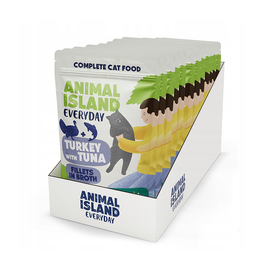 Animal Island Everyday Karma mokra dla kota fileciki w rosole indyk z tuńczykiem 12 x 85 g