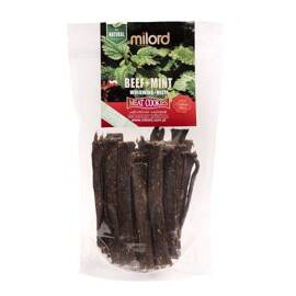 Milord Przysmak dla psa wołowina z miętą paski 70 g