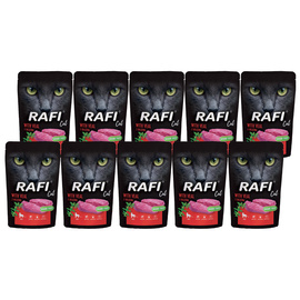 Mokra karma dla kota Rafi Cat Adult z cielęciną zestaw 10 x 100 g