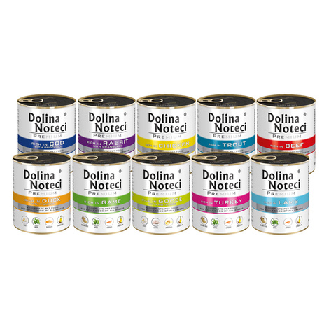 Mokra karma dla psa Dolina Noteci Premium mix smaków 10 x 800 g