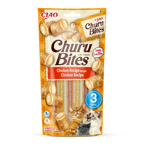 Inaba Cat Churu Bites Chicken Wraps Przysmak dla kota z kurczakiem 3 x 10 g