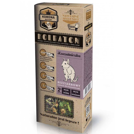 Korona Natury Kolbaton dla koszatniczki 2 smaki lucerna z malwą i melisa z topinamburem