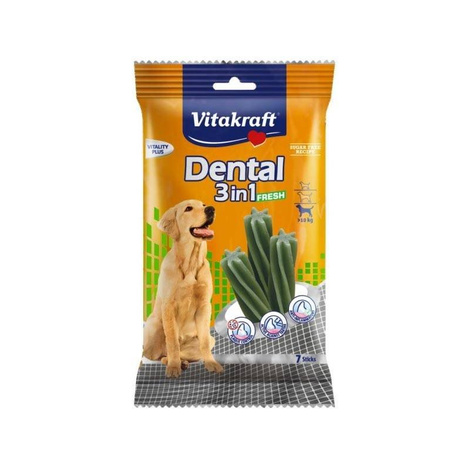 Vitakraft Dental Fresh 3w1 Przysmak dla psa powyżej 10 kg 7 szt. 180 g