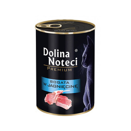 Mokra karma dla kota bogata w jagnięcinę Dolina Noteci Premium 400 g