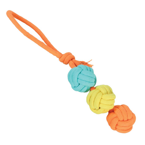 Zolux Zabawka dla psa szarpak 3 piłki sznurkowe Twist 42 cm