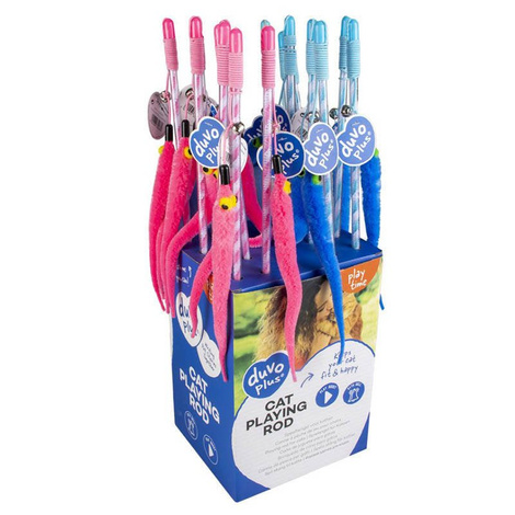 Zabawka dla kota Duvo+ Wędka dla kota "ROBAK" 21x2x1cm 1 szt