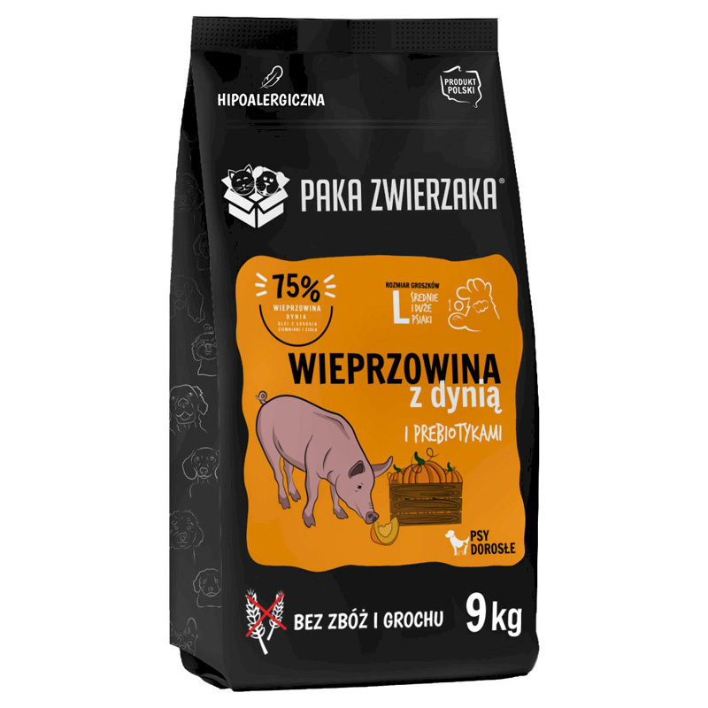 Paka Zwierzaka Seventh Heaven Karma sucha dla psa wieprzowina z dynią L 9 kg