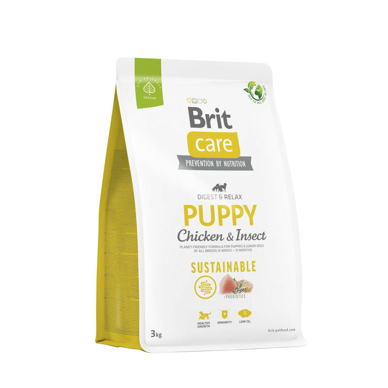 Karma sucha dla psa szczeniaka Brit Care Sustainable Puppy Kurczak owady 3 kg