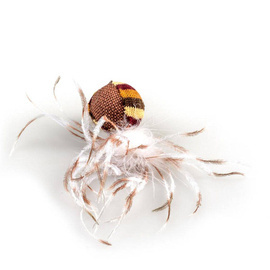 Duvo+ zabawka dla kota piłeczka z piórkami