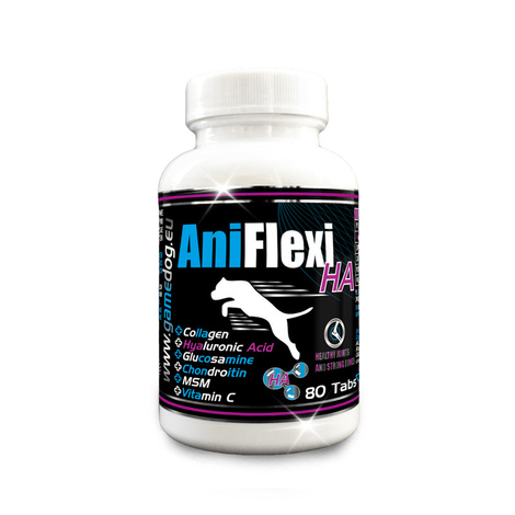 Game Dog AniFlexi HA Suplemet diety dla psa z chorobą zwyrodnieniową stawów i kręgosłupa 80 tabletek