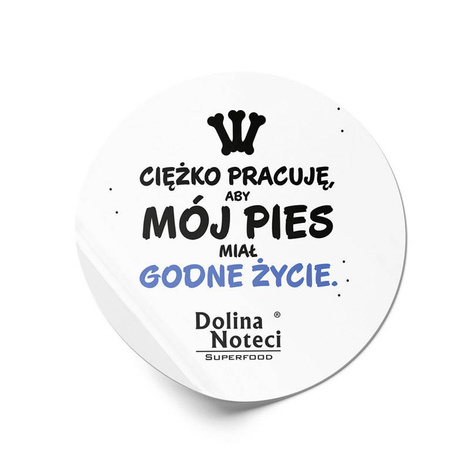 Naklejka Vlepka Dolina Noteci Ciężko Pracuję, aby mój pies miał godne życie