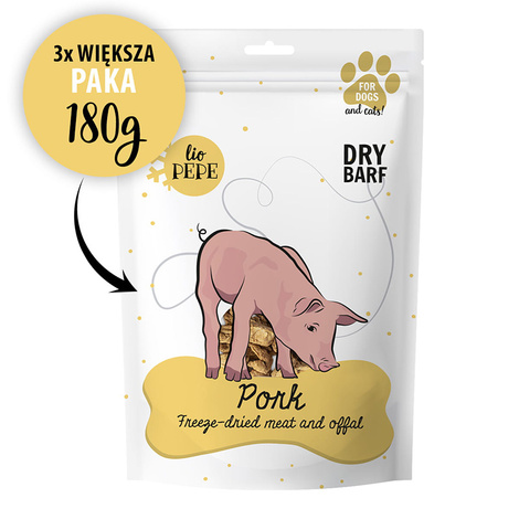 Lio Pepe Przysmak liofilizowany dla psa polędwiczka wieprzowa 180 g