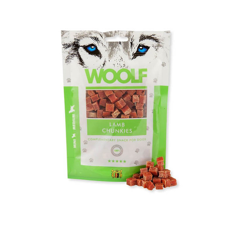 Woolf przysmak dla psa z jagnięciną chunkies 100 g