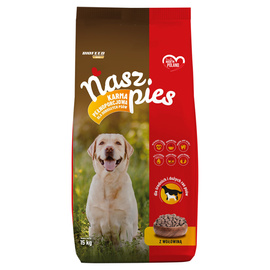 Biofeed Nasz Pies Karma sucha dla psa z wołowiną 15 kg