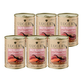Karma mokra dla kota Luger's Daily Pleasures Sterilised z łososiem i tuńczykiem zestaw 6 x 400 g