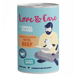 Animal Island Love&Care Mokra karma dla psa z wołowiną w delikatnym sosie 1250 g