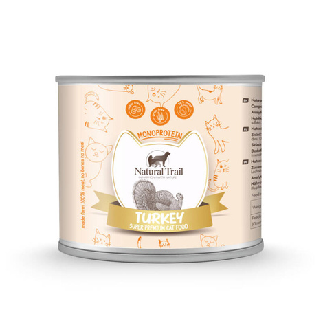 Natural Trail Monoprotein Turkey Mokra karma dla kota Indyk 185 g